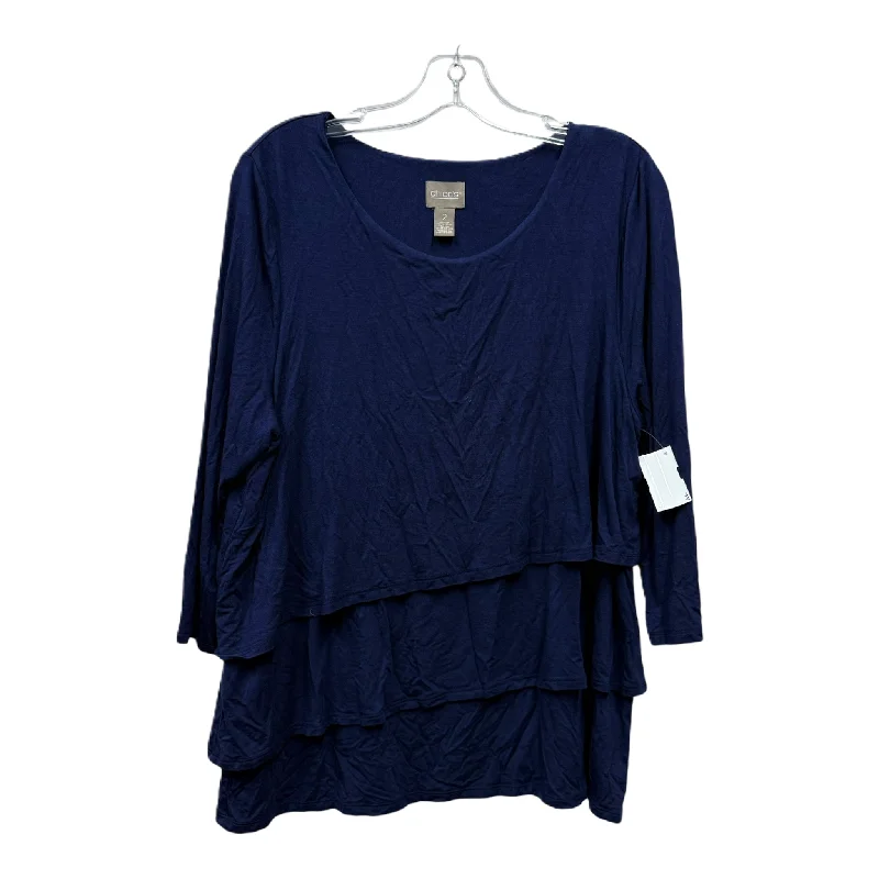 camisoles for womenTop Long Sleeve By Chicos In Blue, Size: L