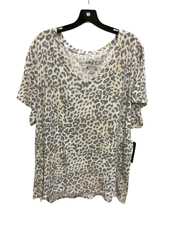 women's tops with sequin embellishmentsTop Short Sleeve By Marc New York In Animal Print, Size: 26