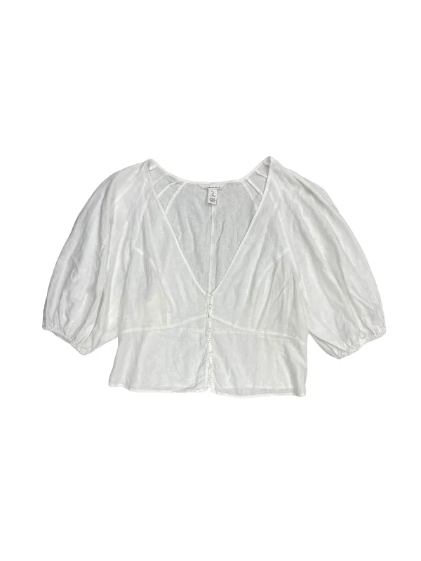 women's tops for those who want to create outfits that reflect their personal style and sense of fashionTop Short Sleeve By H&m In White, Size: L