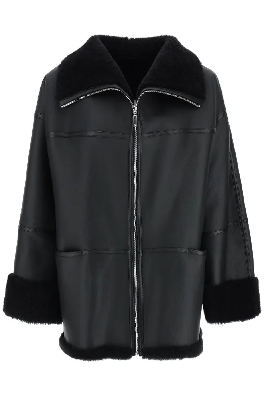 women's coats with satin liningsToteme Women's Shearling Jacket