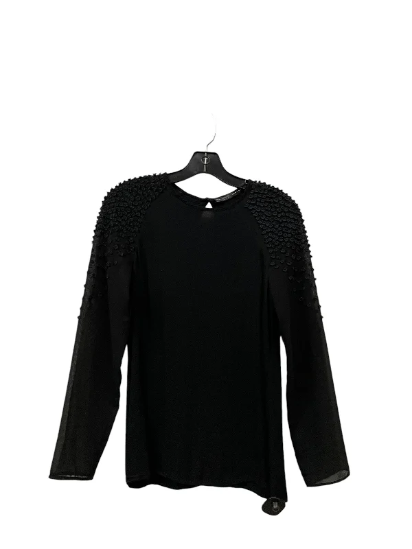 women's tops for those who refuse to compromise on styleTop Long Sleeve By Zara Basic In Black, Size: S