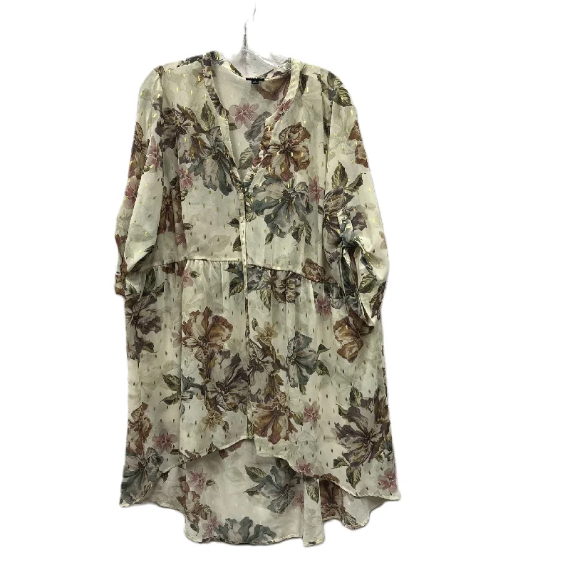 women's tops for those who value both quality and affordabilityTop Long Sleeve By Torrid In Floral Print, Size: 3x