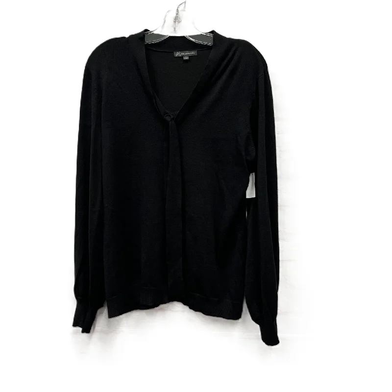 women's tops with beading accentsTop Long Sleeve By Adrianna Papell In Black, Size: L