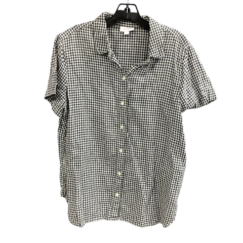 women's tops for picnics in the parkTop Short Sleeve By J. Jill In Plaid Pattern, Size: M