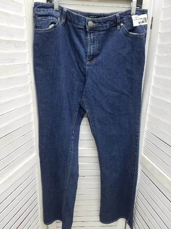 women's denim jeans with pocketsBlue Denim Jeans Flared Daisy Fuentes, Size 16