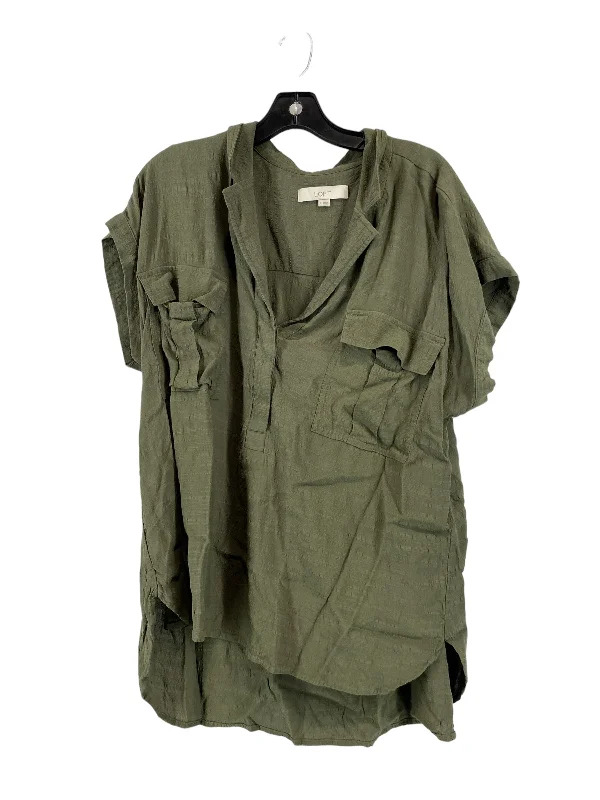 women's tops that offer a perfect blend of style, comfort, and affordabilityTop Short Sleeve By Loft In Green, Size: Xl