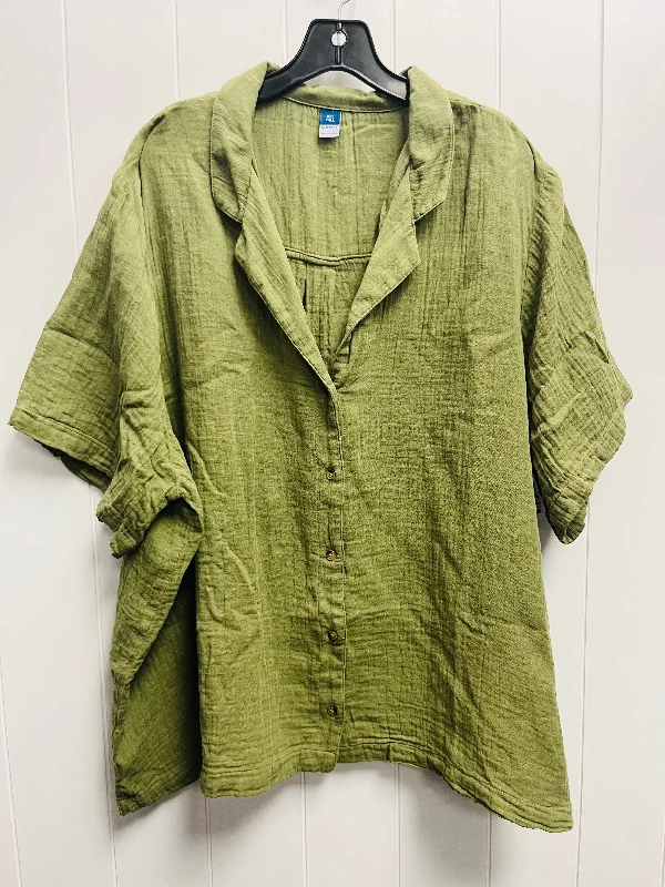 women's tops for statement-making outfitsTop Short Sleeve By Old Navy In Green, Size: Xxl