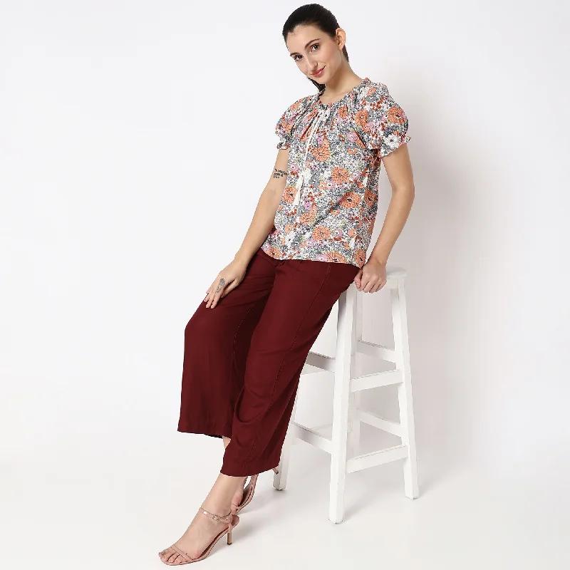 women's tops for those who seek both style and comfortRegular Fit Floral Top