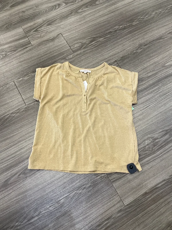 women's tops that offer a perfect blend of style, comfort, and affordabilityTop Short Sleeve By Loft In Tan, Size: M