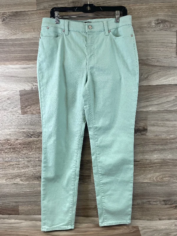 women's denim jeans with belt loopsGreen Jeans Straight Talbots, Size 10