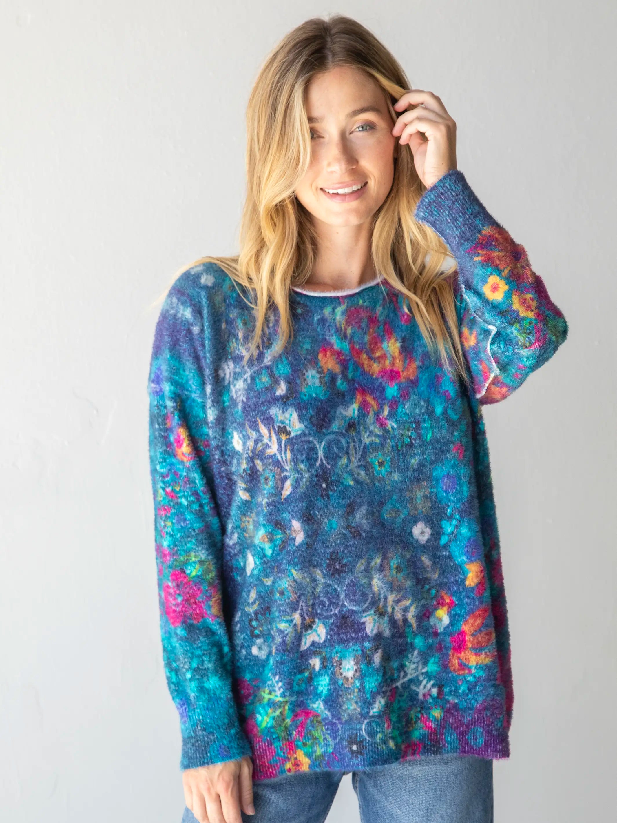 women's tops for those who prefer classic over trendy stylesCashmere-like Pullover Sweater - Indigo Borders