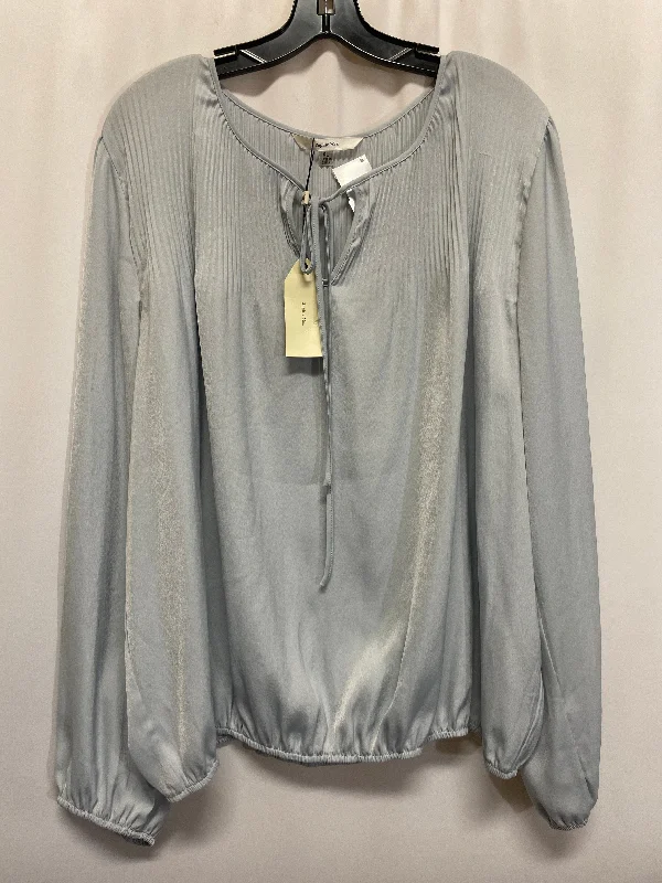 women's tops with spaghetti straps and deep V-necksTop Long Sleeve By Sophie Max In Blue, Size: Xl