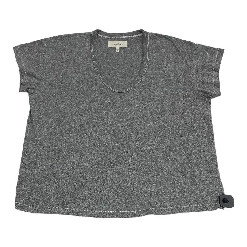 women's tops for beach outingsTop Short Sleeve By The Great. In Grey, Size: S