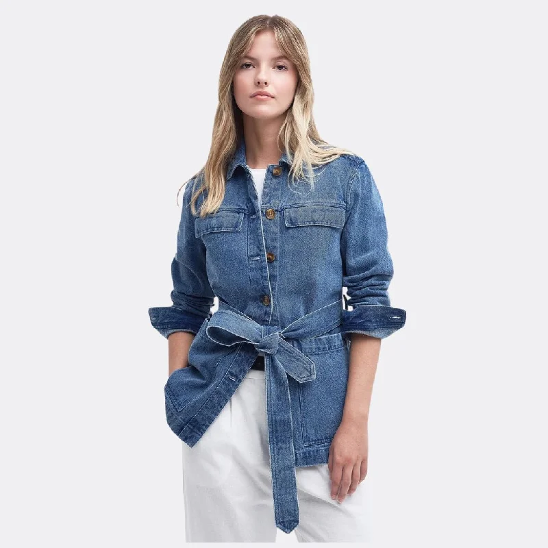 women's duffle coatsMacy Denim Overshirt (Indigo Chambray)