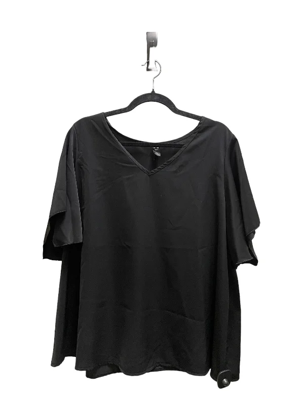 women's tops for those who want to create outfits that are both trendy and timelessTop Short Sleeve By Shein In Black, Size: 1x