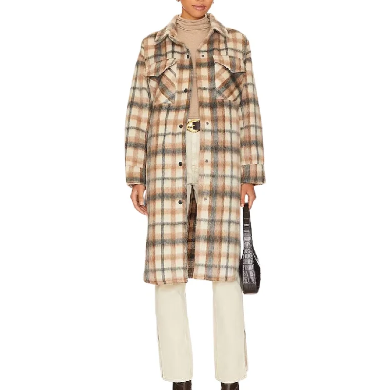 women's coats with oversized fitsChloe Shirt Coat (Cream Multi)