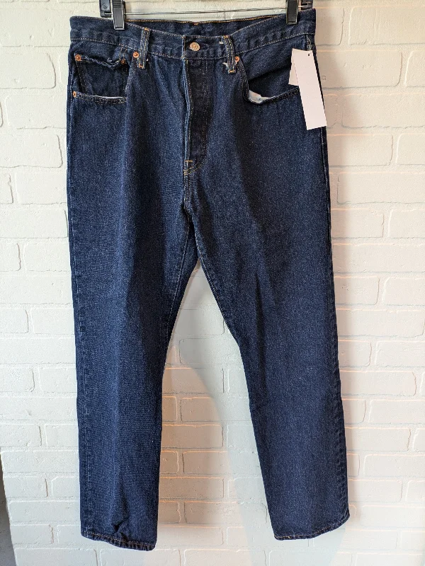 women's stone-washed denim jeansBlue Denim Jeans Straight Levis, Size 12