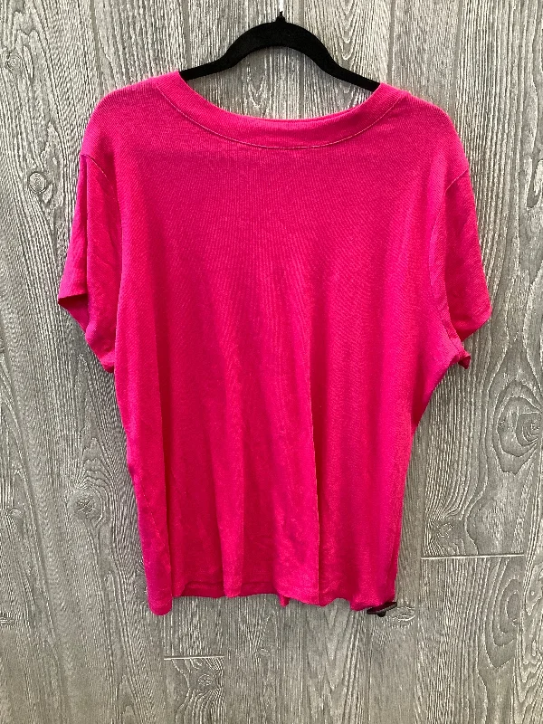 tank tops for womenTop Short Sleeve By A New Day In Pink, Size: 2x