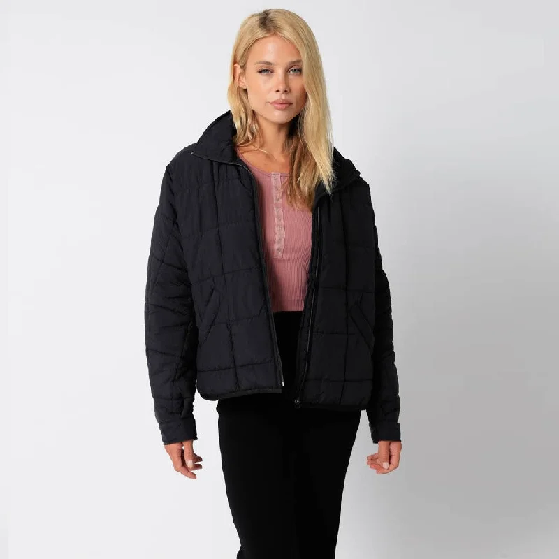 women's shearling coatsDally Quilt Jacket (Black)