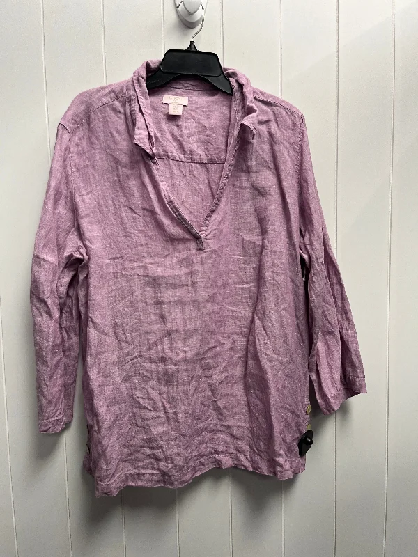 women's tops for those who want to make a bold fashion statement with their choice of topsTop Long Sleeve By St Tropez In Purple, Size: Xl