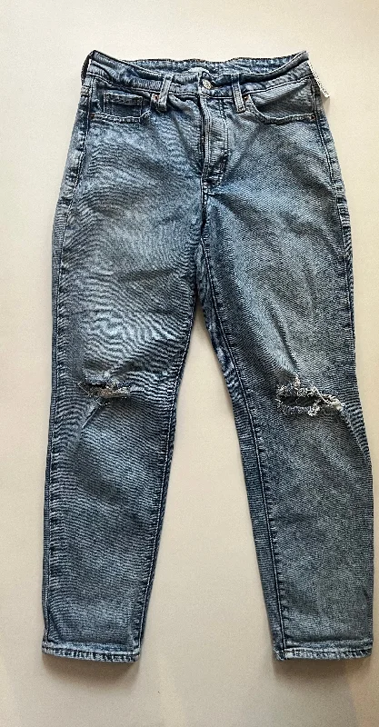 women's stone-washed denim jeansBlue Jeans Straight Old Navy, Size 2