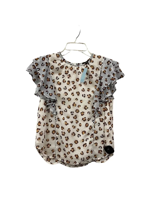 women's tops for those who want to stay updated with the latest fashion trendsTop Short Sleeve By Ann Taylor In Animal Print, Size: Xs