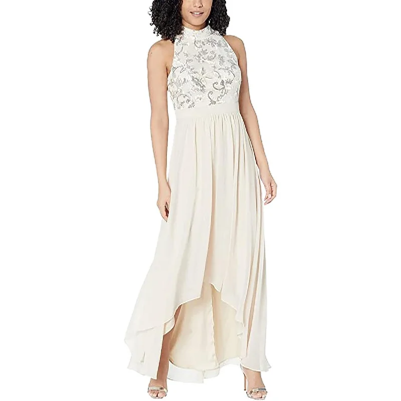 Flowy DressVince Camuto Womens Chiffon Sequin Evening Dress