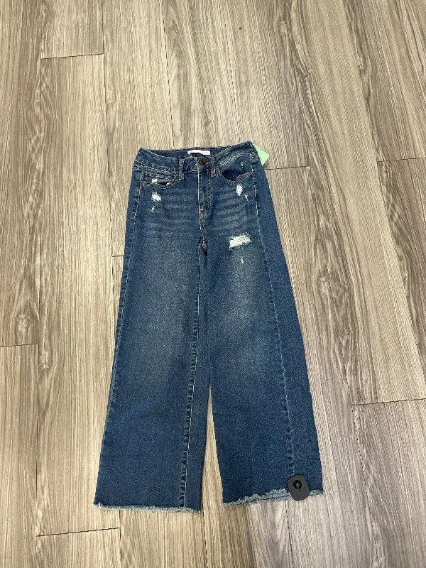 women's elastic waist denim jeansBlue Jeans Wide Leg So, Size 0