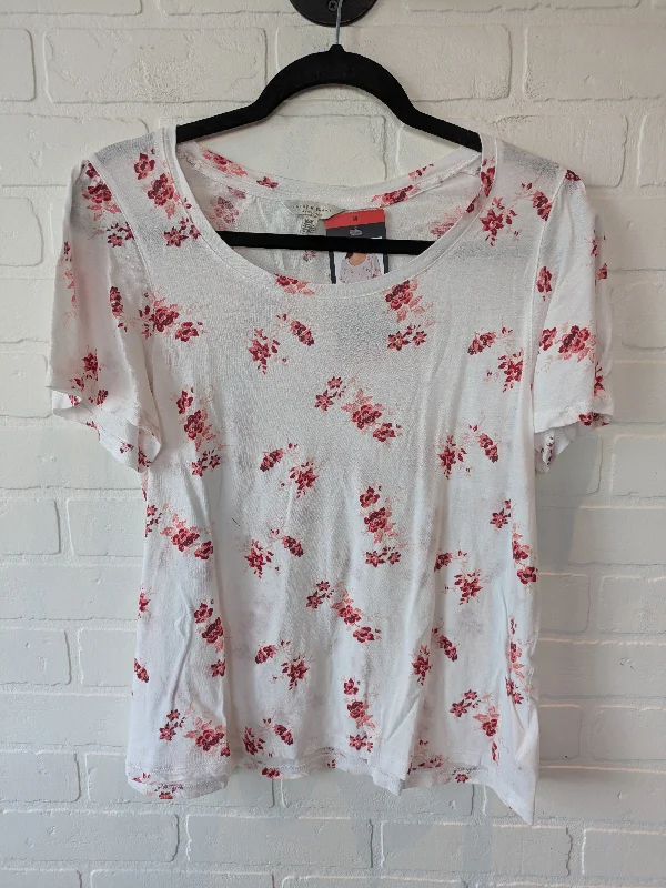 women's tops for those who want to wear versatile pieces that can be dressed up or downTop Short Sleeve Basic By Lucky Brand In Red & White, Size: M