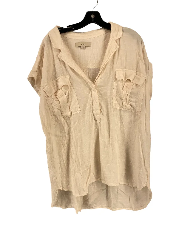 cozy women's tops for fall and winterTop Short Sleeve By Loft In Cream, Size: Xl