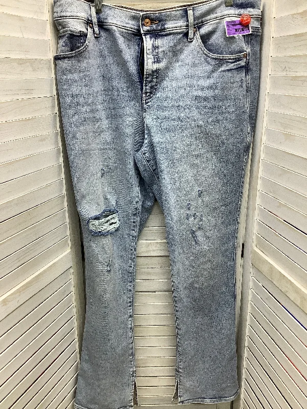 women's denim jeans for a night at the clubBlue Denim Jeans Straight Express, Size 16