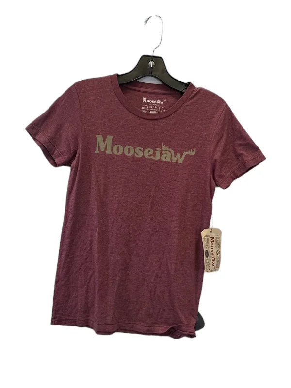 women's tops with cold-shoulder cutsTop Short Sleeve By Moosejaw In Red, Size: S