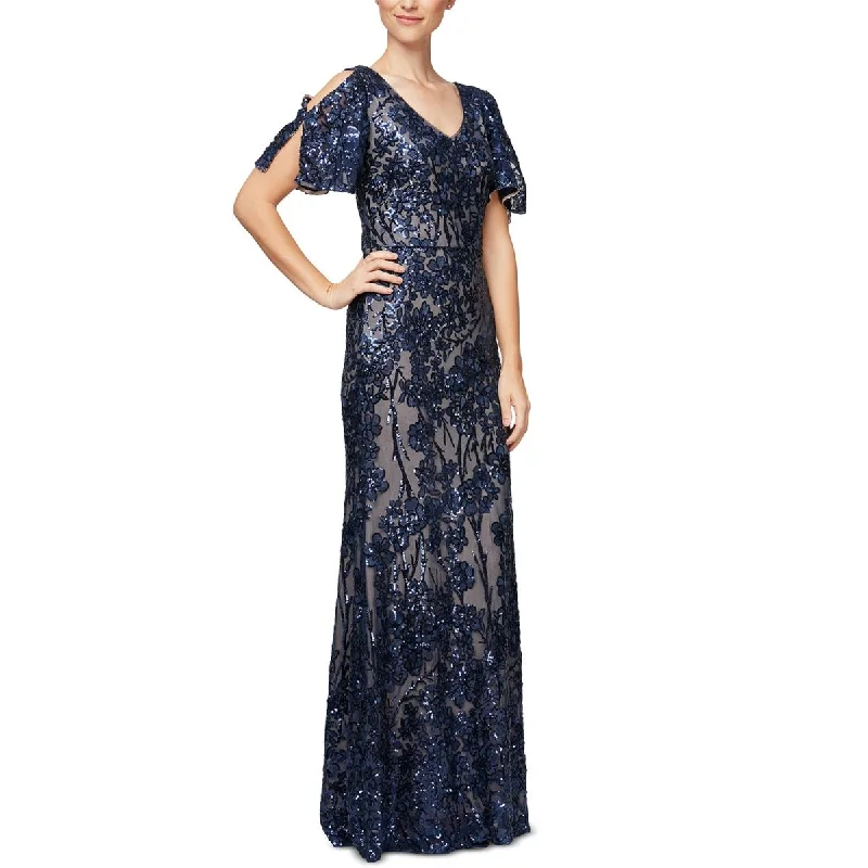 women's beach dressesAlex Evenings Womens Embroidered Sequined Formal Dress