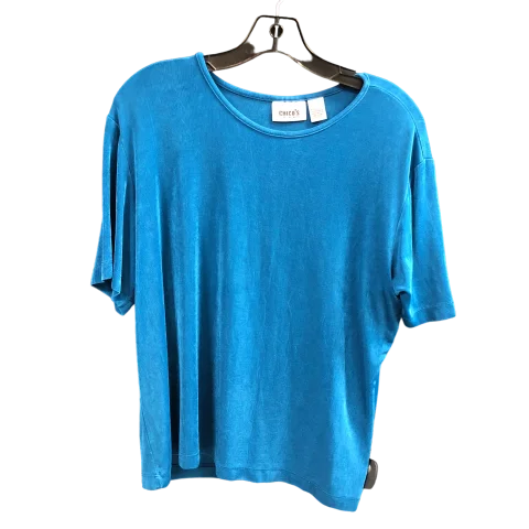 cozy women's tops for fall and winterTop Short Sleeve By Chicos In Blue, Size: Xl