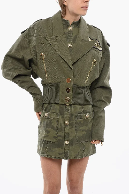 women's coats for those who believe in investing in quality fashionBalmain Military Style Cropped Bomber