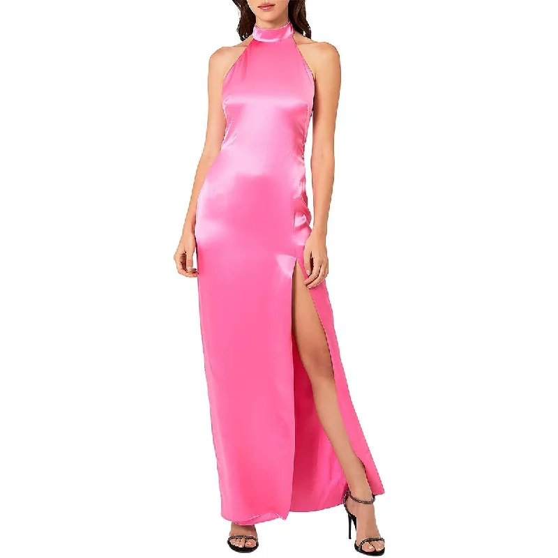 women's ruffle dressesNicholas Womens Ramina Silk Halter Evening Dress