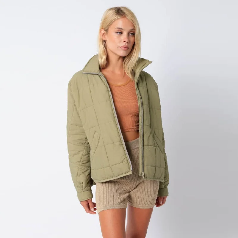 women's bomber jackets and coatsDally Quilt Jacket (Olive)