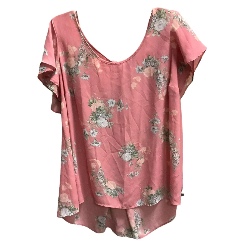 women's tops for relaxed weekendsTop Short Sleeve By Torrid In Floral Print, Size: 2x