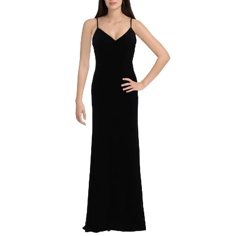 Glamour DressDonna Karan Womens Velvet Sleeveless Evening Dress