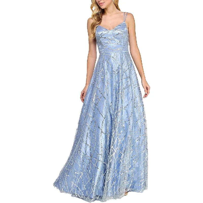 Sheath DressTLC Say Yes To The Prom Womens Juniors Satin Embellished Evening Dress