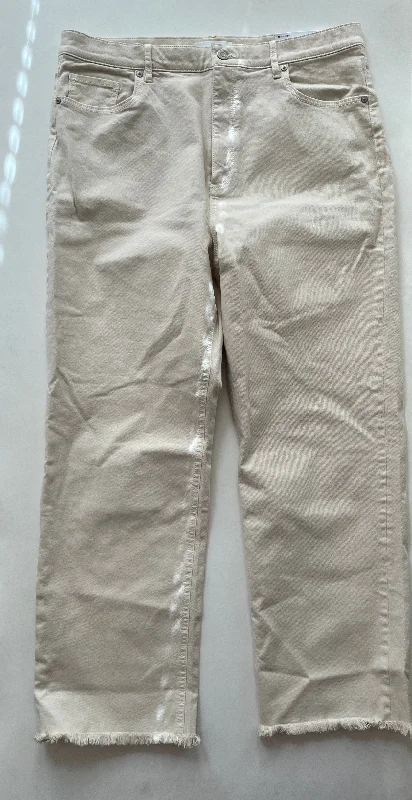 women's denim jeans for a relaxed lookCream Jeans Skinny Loft, Size 14