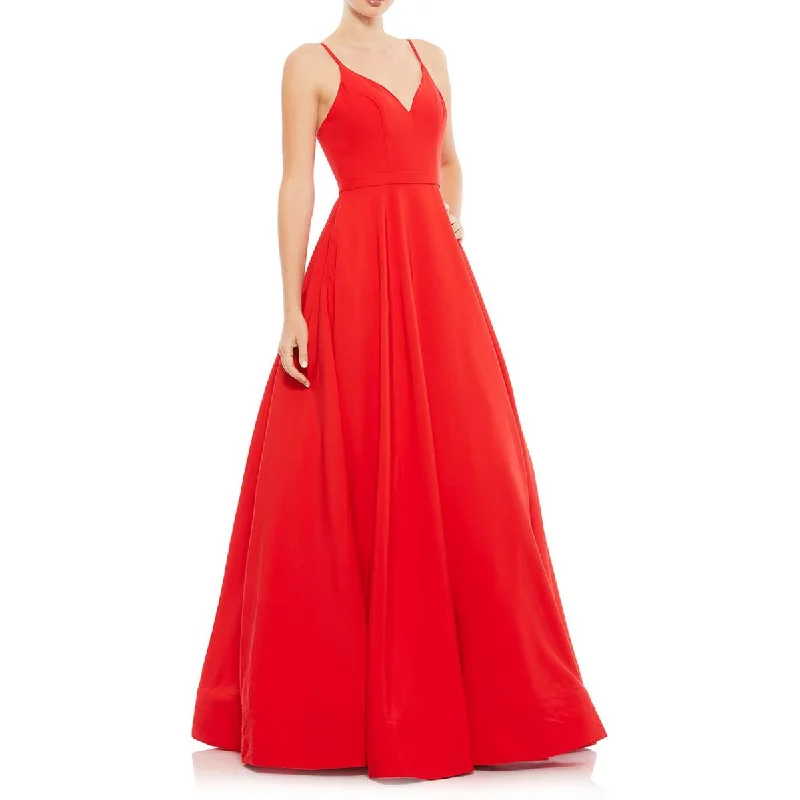 Wrap DressMac Duggal Womens Belted V-Neck Evening Dress