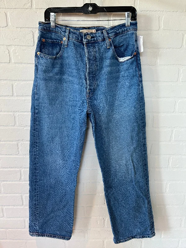 women's light denim jeansBlue Denim Jeans Straight Levis, Size 14