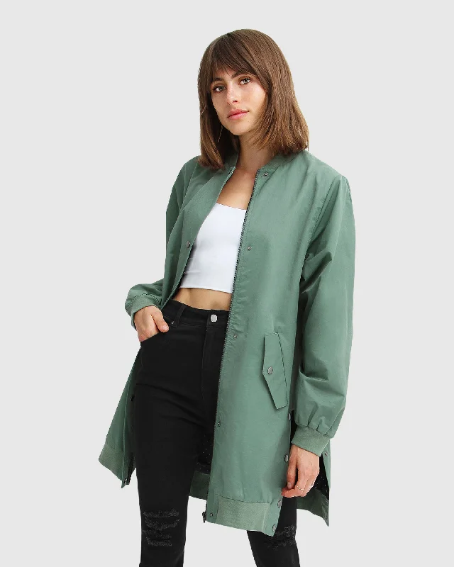 luxury women's coatsChasing You Long Bomber Jacket