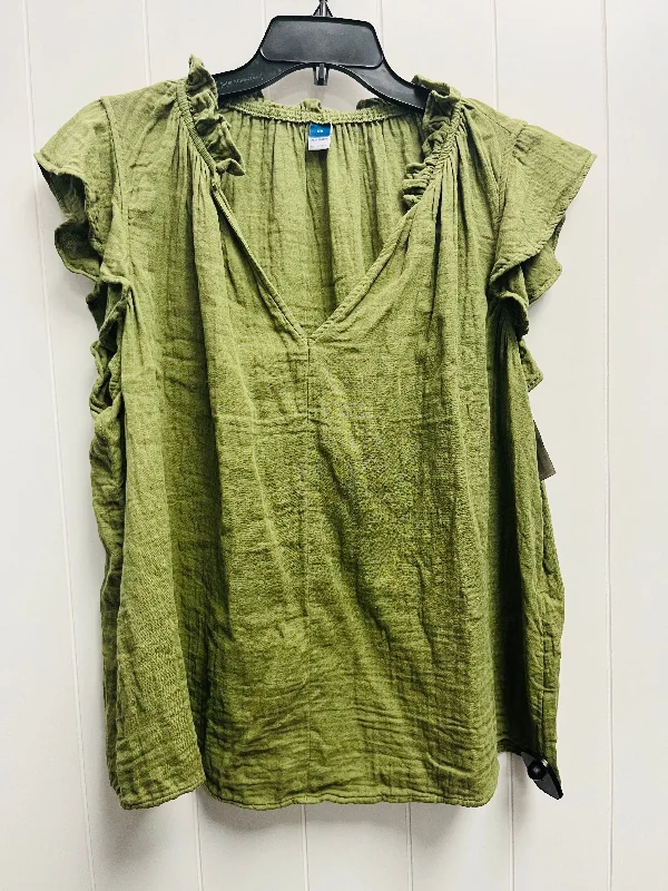 women's tops for those who love to experiment with fashionTop Short Sleeve By Old Navy In Green, Size: 2x