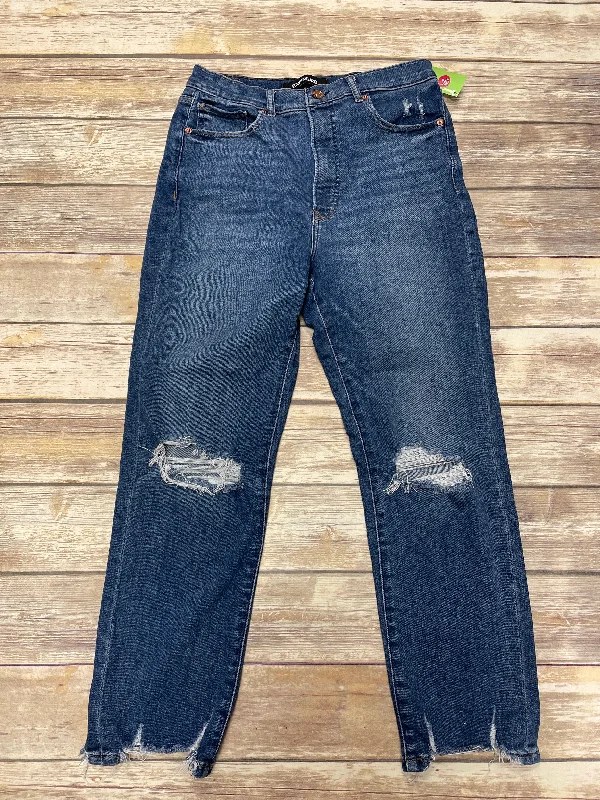 women's denim jeans with fake pocketsBlue Denim Jeans Skinny Express, Size 12