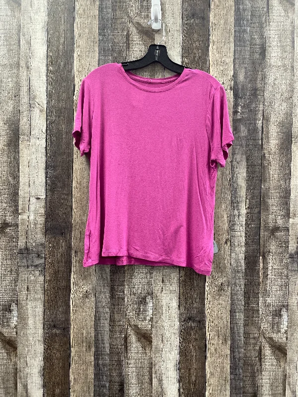 women's tops for those who appreciate subtle and muted tonesTop Short Sleeve Basic By Nine West In Pink, Size: L