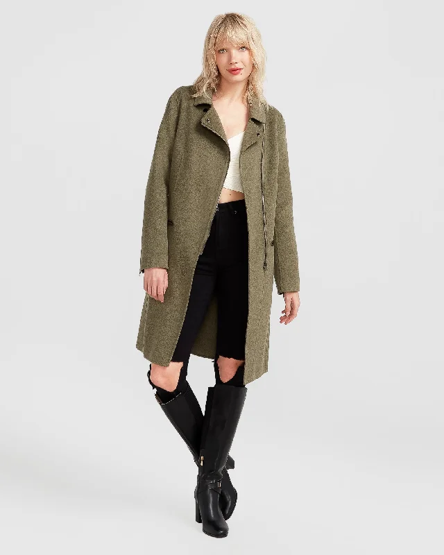 women's bomber jackets and coatsLast Chance Wool Blend Moto Coat