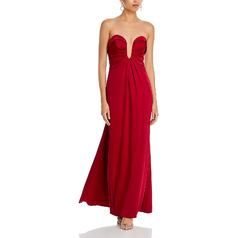 women's pear-shaped body dressesLiv Foster Womens Satin Long Evening Dress