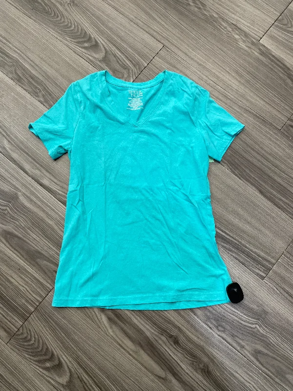 women's tops for business casual attireTop Short Sleeve By Time And Tru In Teal, Size: S